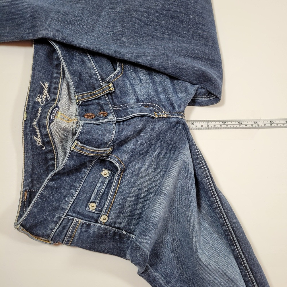 American Eagle Women's Jeans Artist Stretch Bootcut Size 0 Blue - Picture 5 of 10